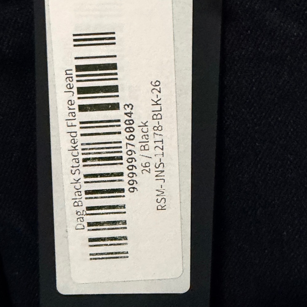 Rockstar Original Dag Black Stacked Flare Jeans Mens 26 RSM-JNS-12178 NWT Slim - Picture 4 of 7